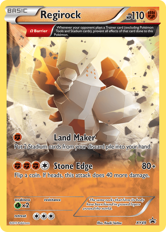 Carta Regirock XY49/211 do set XY Black Star Promos — Pokémon TCG | Bynx