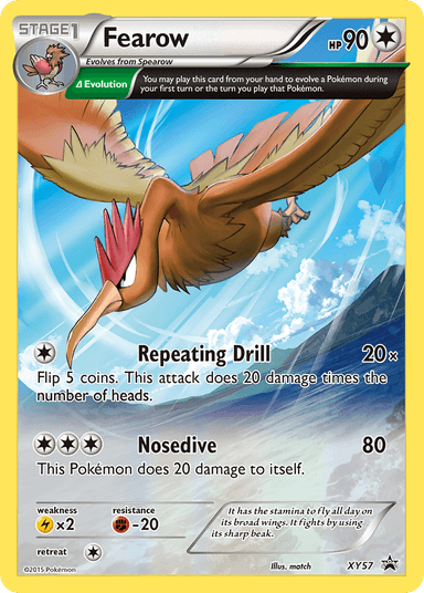 Carta Fearow XY57/211 do set XY Black Star Promos — Pokémon TCG | Bynx