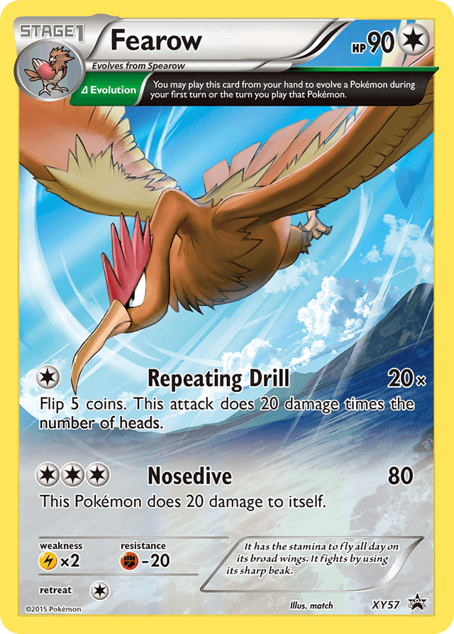 Carta Fearow XY57/211 do set XY Black Star Promos — Pokémon TCG | Bynx