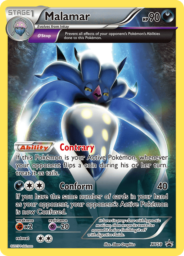 Carta Malamar XY58/211 do set XY Black Star Promos — Pokémon TCG | Bynx