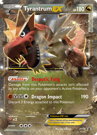 Carta Tyrantrum-EX XY70/211 do set XY Black Star Promos — Pokémon TCG | Bynx
