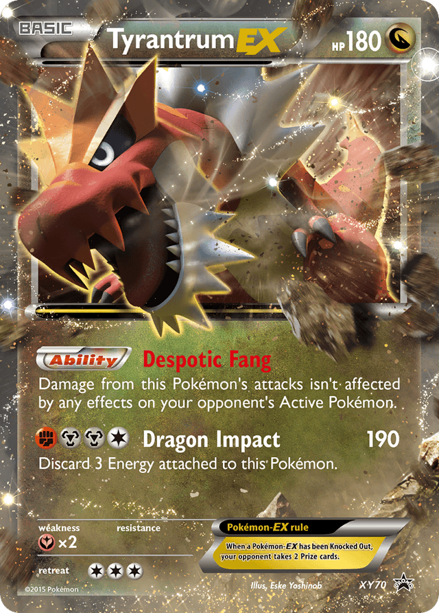 Carta Tyrantrum-EX XY70/211 do set XY Black Star Promos — Pokémon TCG | Bynx