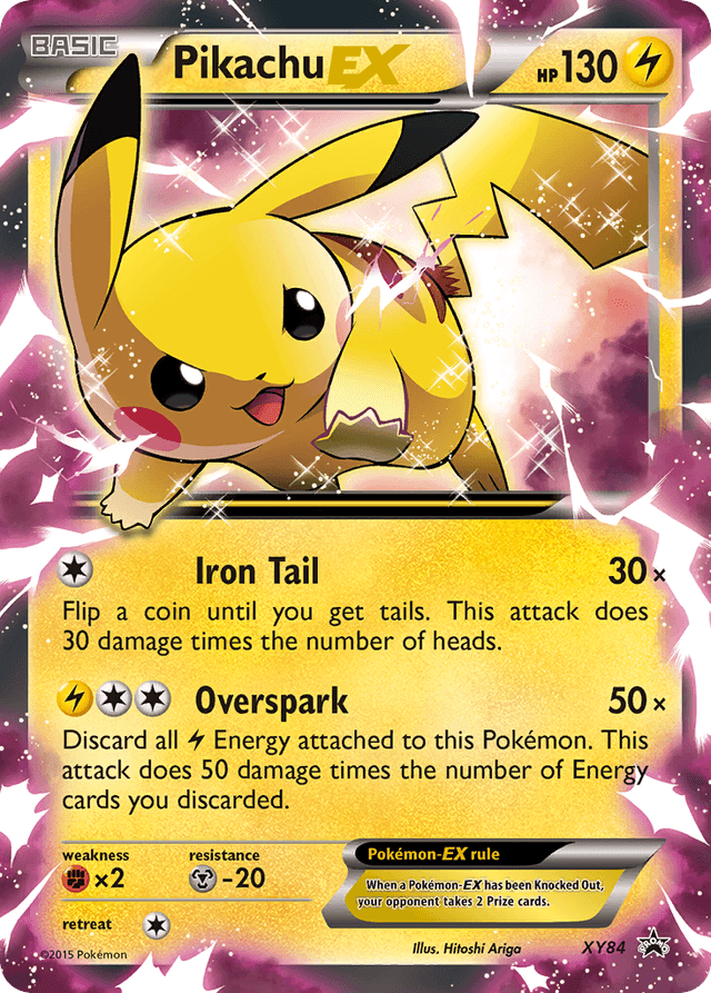 Carta Pikachu-EX XY84/211 do set XY Black Star Promos — Pokémon TCG | Bynx