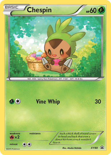 Carta Chespin XY88/211 do set XY Black Star Promos — Pokémon TCG | Bynx