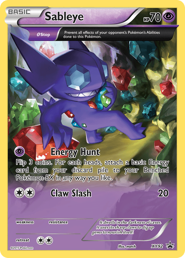 Carta Sableye XY92/211 do set XY Black Star Promos — Pokémon TCG | Bynx