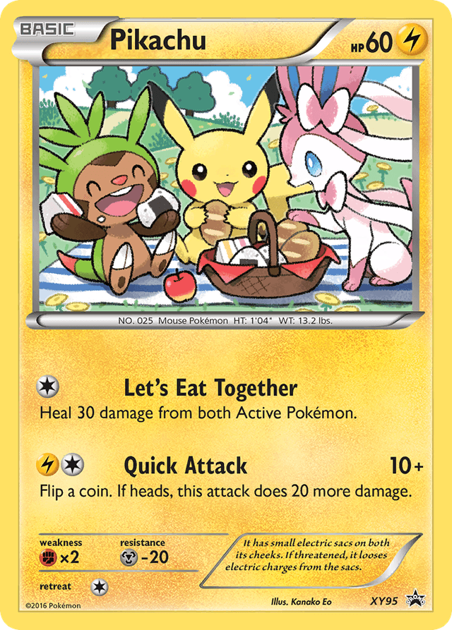 Carta Pikachu XY95/211 do set XY Black Star Promos — Pokémon TCG | Bynx