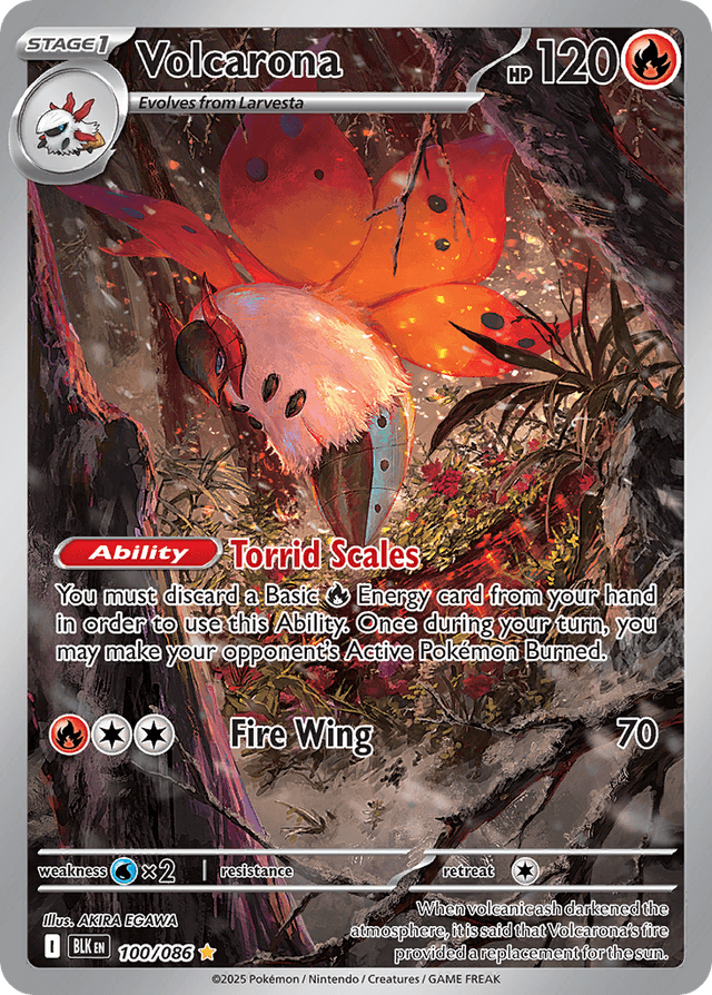 Carta Volcarona 100/86 do set Black Bolt — Pokémon TCG | Bynx