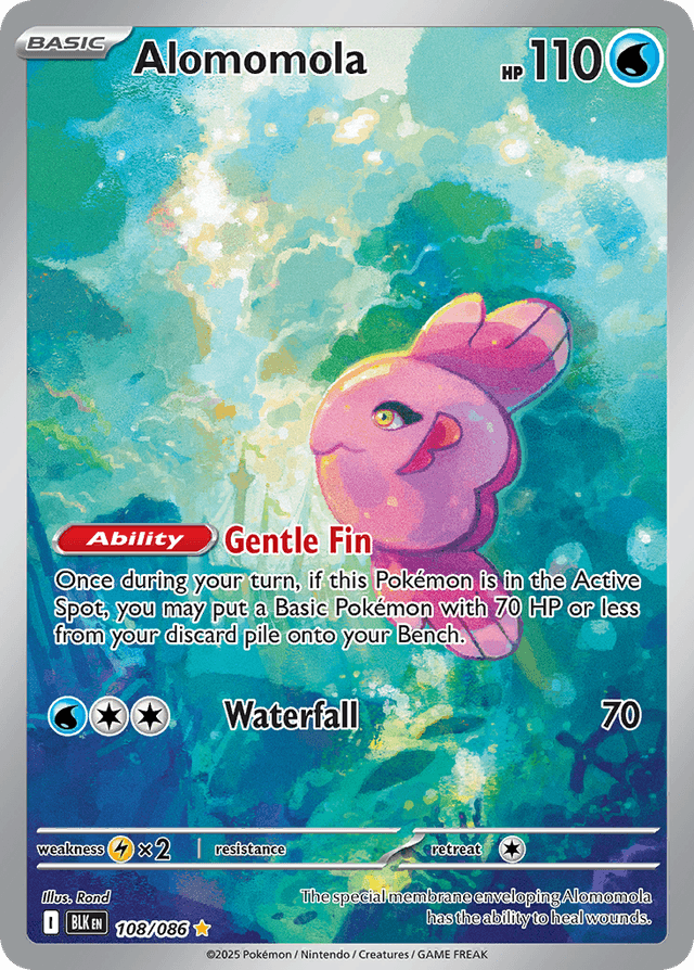 Carta Alomomola 108/86 do set Black Bolt — Pokémon TCG | Bynx