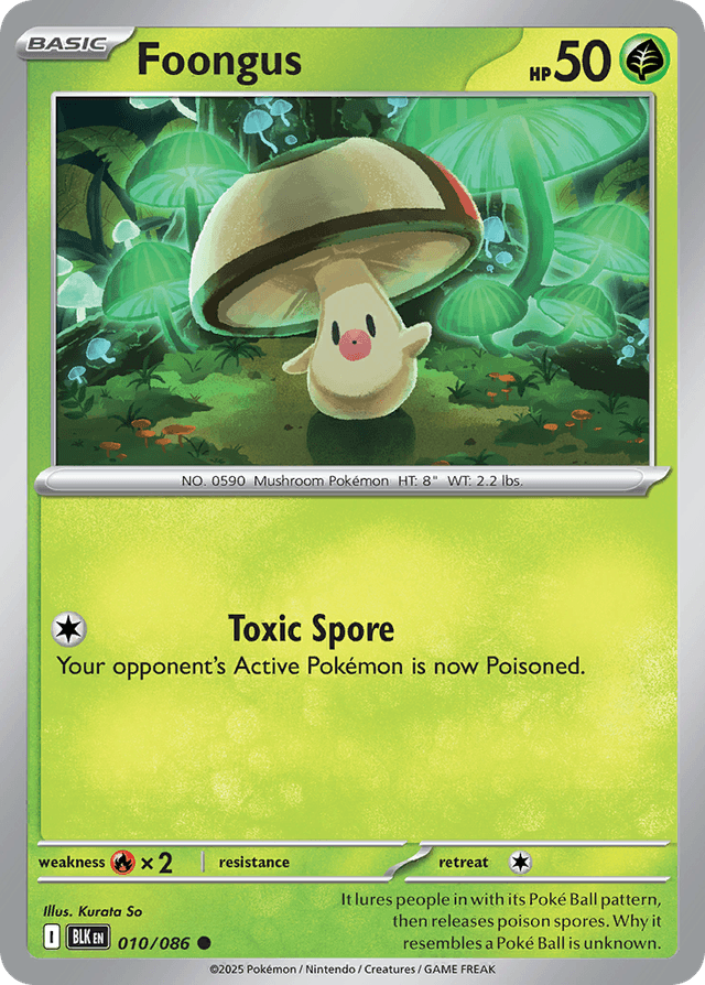 Carta Foongus 10/86 do set Black Bolt — Pokémon TCG | Bynx