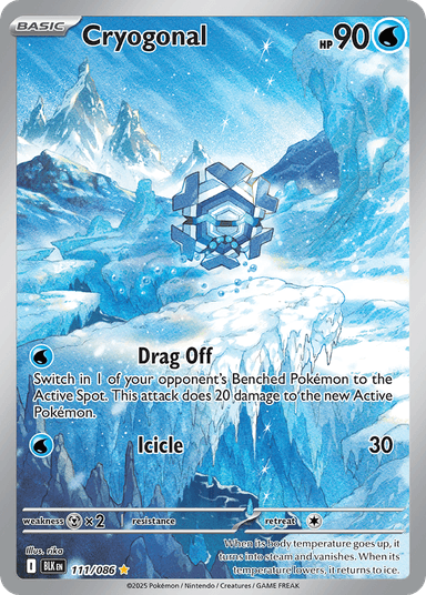 Carta Cryogonal 111/86 do set Black Bolt — Pokémon TCG | Bynx