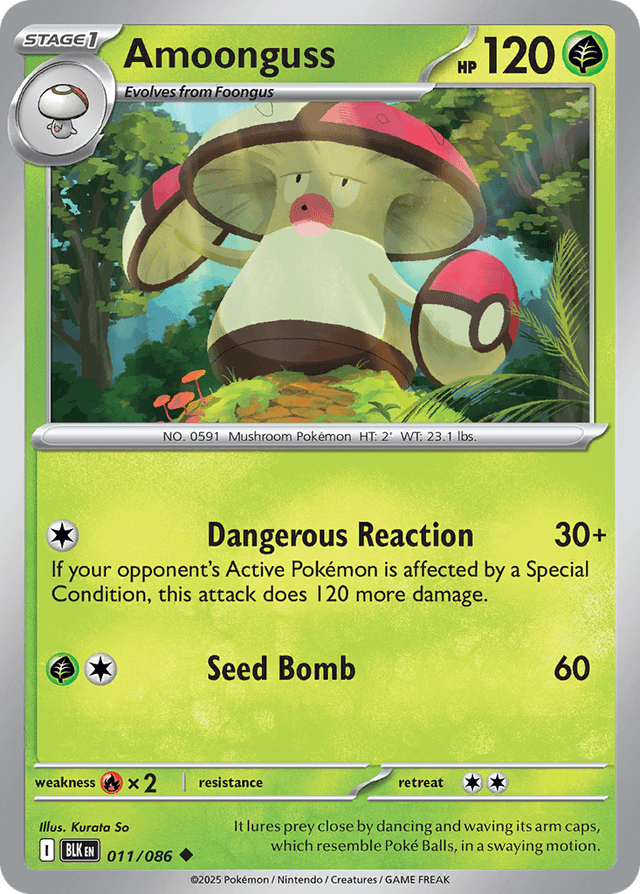 Carta Amoonguss 11/86 do set Black Bolt — Pokémon TCG | Bynx
