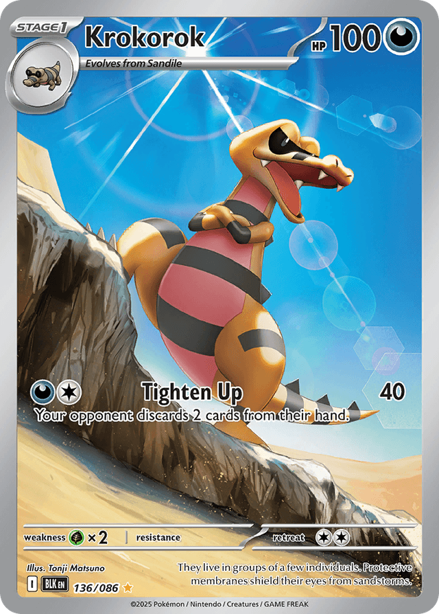 Carta Krokorok 136/86 do set Black Bolt — Pokémon TCG | Bynx