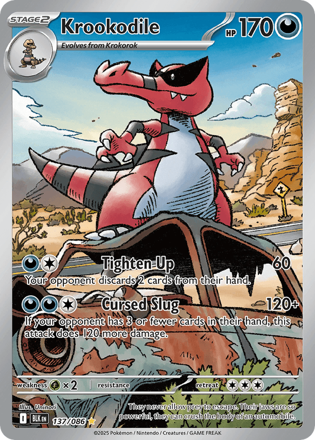 Carta Krookodile 137/86 do set Black Bolt — Pokémon TCG | Bynx