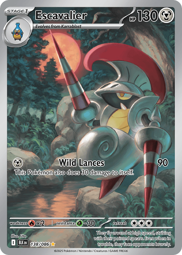 Carta Escavalier 138/86 do set Black Bolt — Pokémon TCG | Bynx