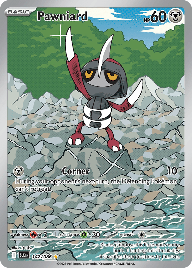 Carta Pawniard 142/86 do set Black Bolt — Pokémon TCG | Bynx
