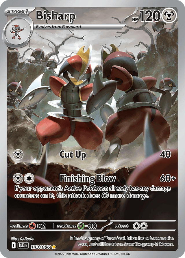 Carta Bisharp 143/86 do set Black Bolt — Pokémon TCG | Bynx