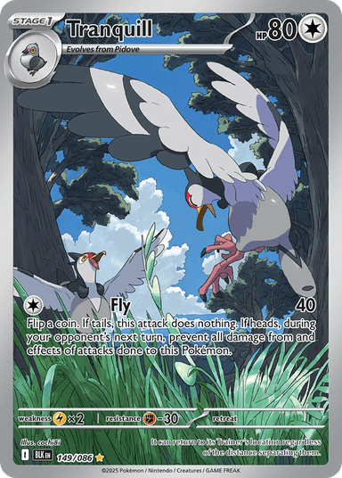 Carta Tranquill 149/86 do set Black Bolt — Pokémon TCG | Bynx