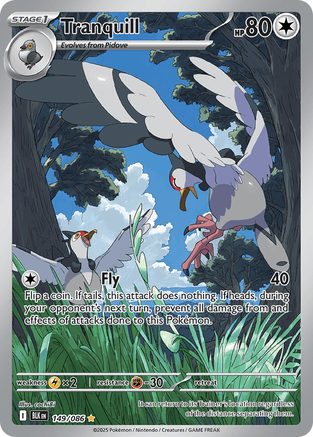 Carta Tranquill 149/86 do set Black Bolt — Pokémon TCG | Bynx