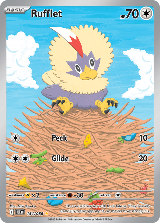 Carta Rufflet 154/86 do set Black Bolt — Pokémon TCG | Bynx