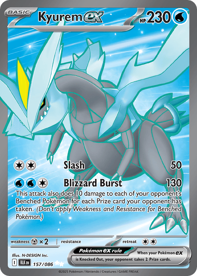 Carta Kyurem ex 157/86 do set Black Bolt — Pokémon TCG | Bynx