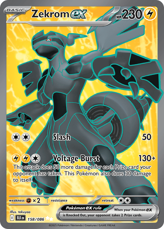 Carta Zekrom ex 158/86 do set Black Bolt — Pokémon TCG | Bynx