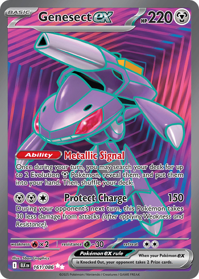 Carta Genesect ex 161/86 do set Black Bolt — Pokémon TCG | Bynx