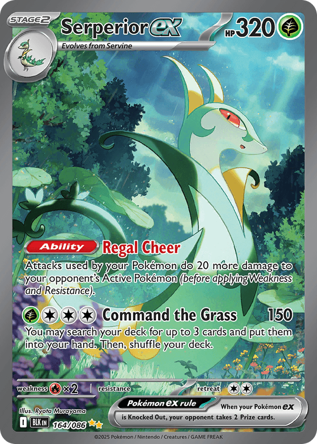 Carta Serperior ex 164/86 do set Black Bolt — Pokémon TCG | Bynx