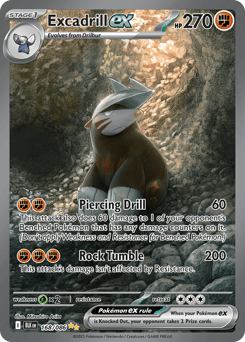 Carta Excadrill ex 168 do set Black Bolt — Pokémon TCG | Bynx