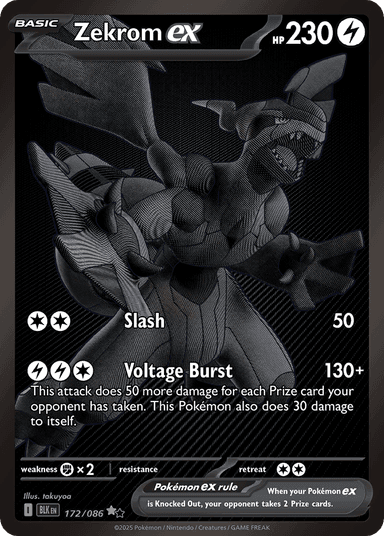 Carta Zekrom ex 172/86 do set Black Bolt — Pokémon TCG | Bynx