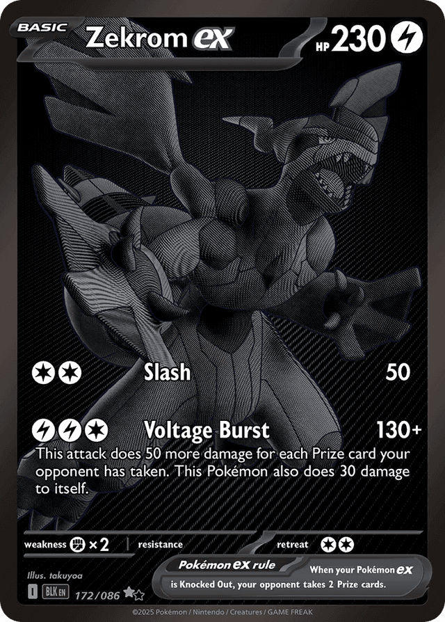 Carta Zekrom ex 172/86 do set Black Bolt — Pokémon TCG | Bynx