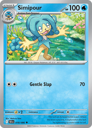 Carta Simipour 18/86 do set Black Bolt — Pokémon TCG | Bynx