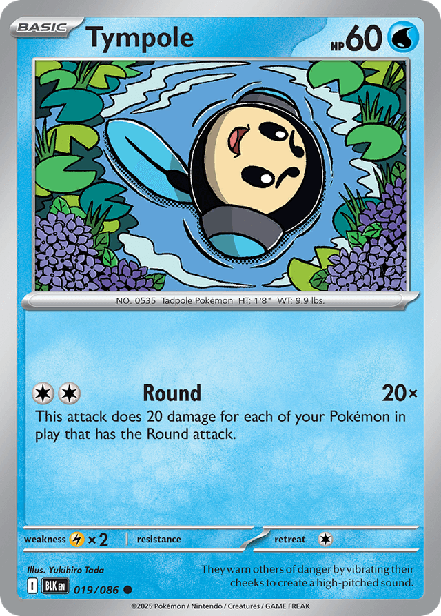 Carta Tympole 19/86 do set Black Bolt — Pokémon TCG | Bynx