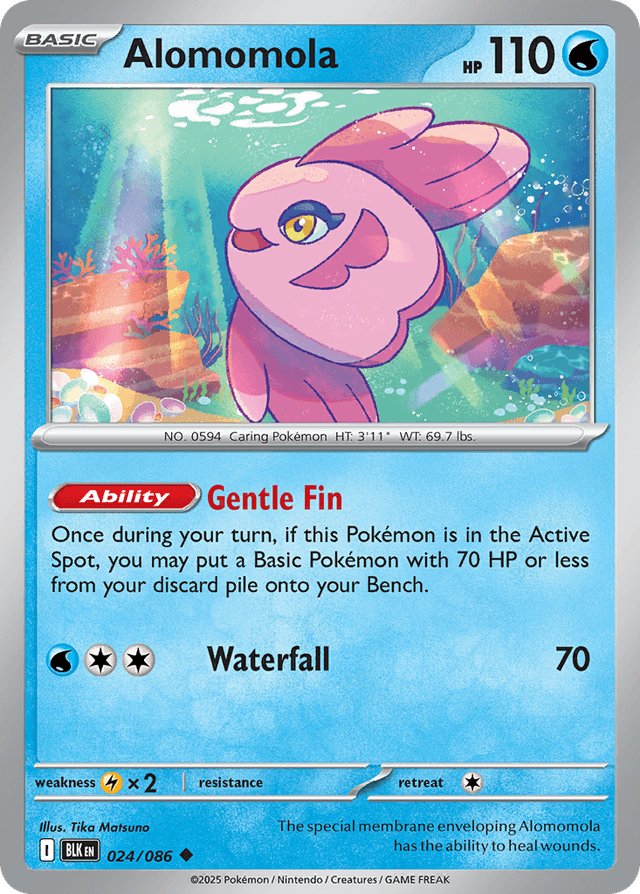 Carta Alomomola 24/86 do set Black Bolt — Pokémon TCG | Bynx