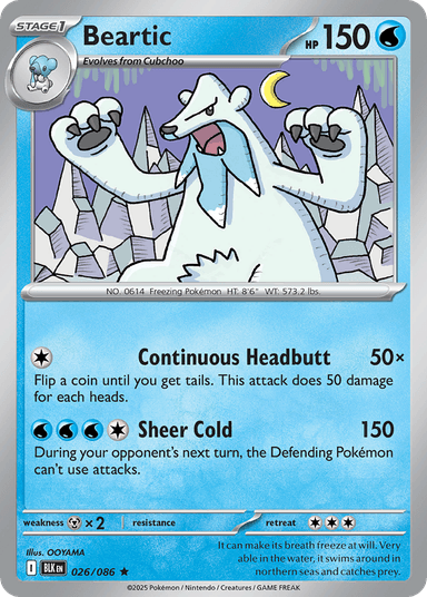 Carta Beartic 26/86 do set Black Bolt — Pokémon TCG | Bynx