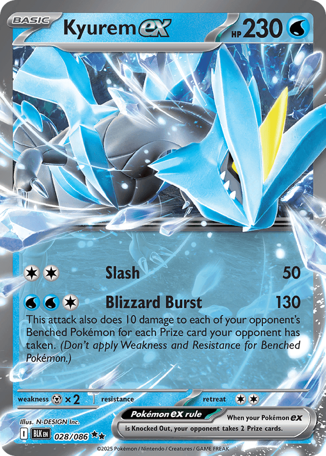 Carta Kyurem ex 28/86 do set Black Bolt — Pokémon TCG | Bynx
