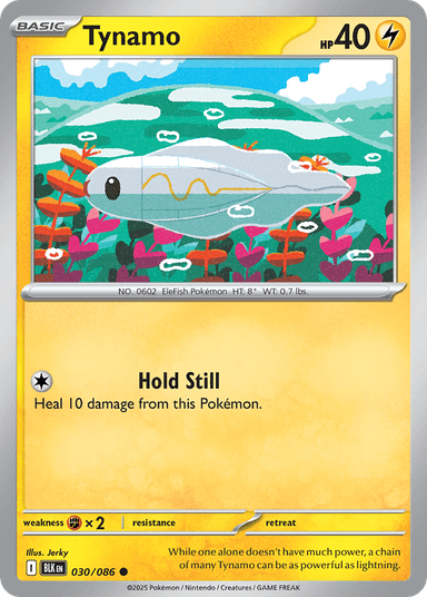 Carta Tynamo 30/86 do set Black Bolt — Pokémon TCG | Bynx