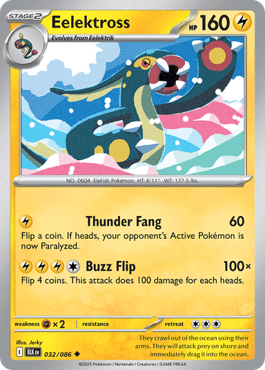 Carta Eelektross 32/86 do set Black Bolt — Pokémon TCG | Bynx