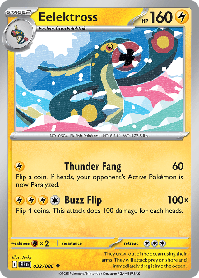 Carta Eelektross 32/86 do set Black Bolt — Pokémon TCG | Bynx