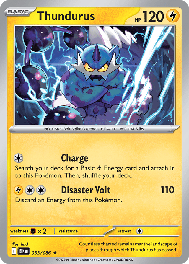 Carta Thundurus 33/86 do set Black Bolt — Pokémon TCG | Bynx