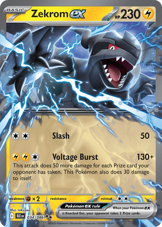 Carta Zekrom ex 34/86 do set Black Bolt — Pokémon TCG | Bynx