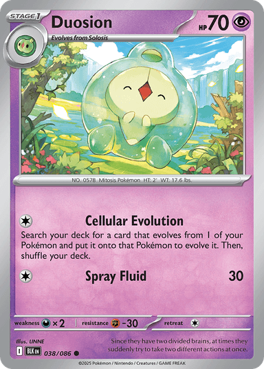 Carta Duosion 38/86 do set Black Bolt — Pokémon TCG | Bynx