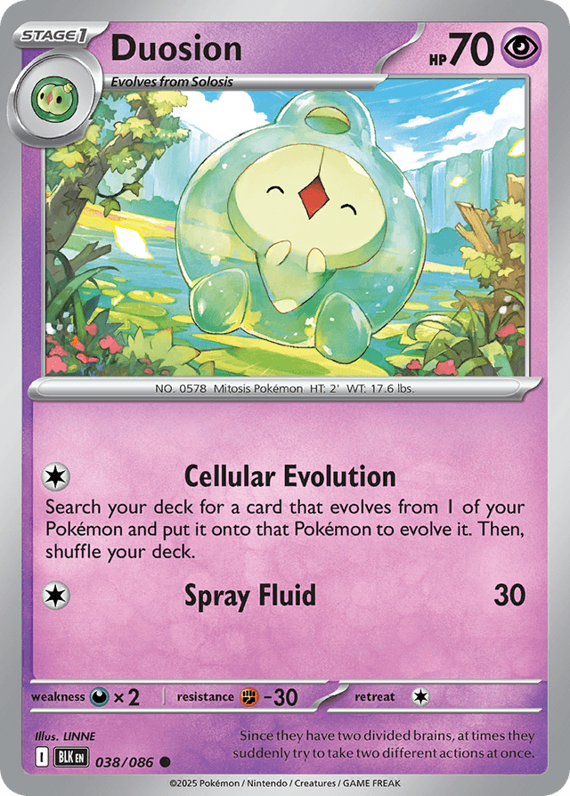 Carta Duosion 38/86 do set Black Bolt — Pokémon TCG | Bynx