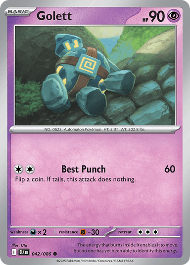 Carta Golett 42/86 do set Black Bolt — Pokémon TCG | Bynx