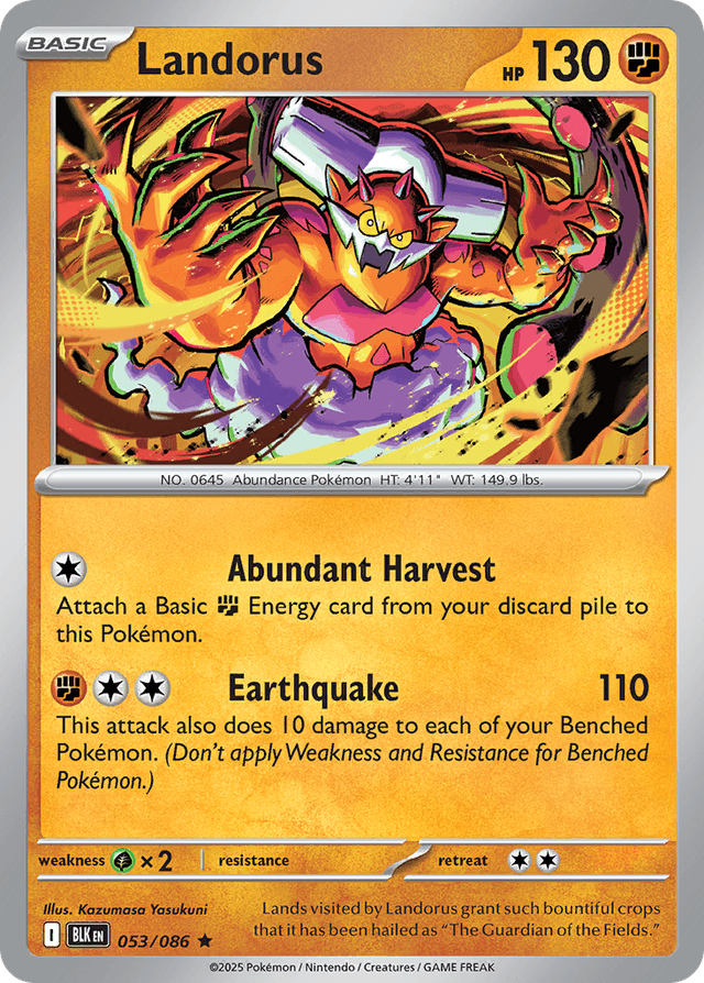 Carta Landorus 53/86 do set Black Bolt — Pokémon TCG | Bynx