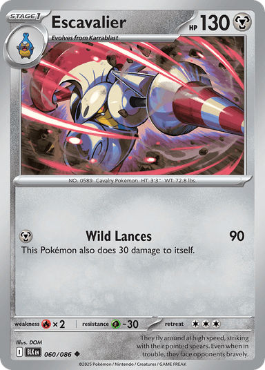 Carta Escavalier 60/86 do set Black Bolt — Pokémon TCG | Bynx