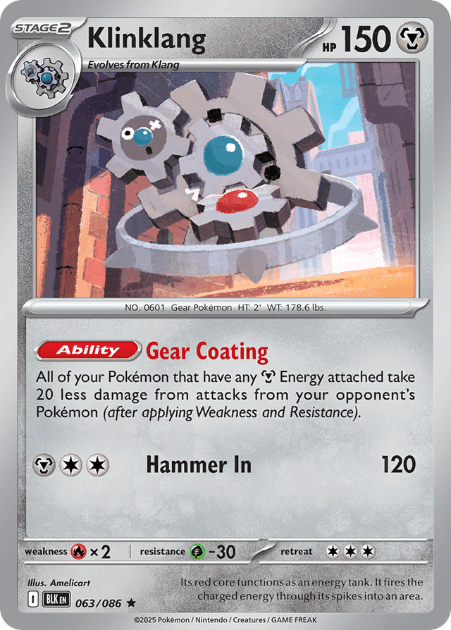 Carta Klinklang 63/86 do set Black Bolt — Pokémon TCG | Bynx