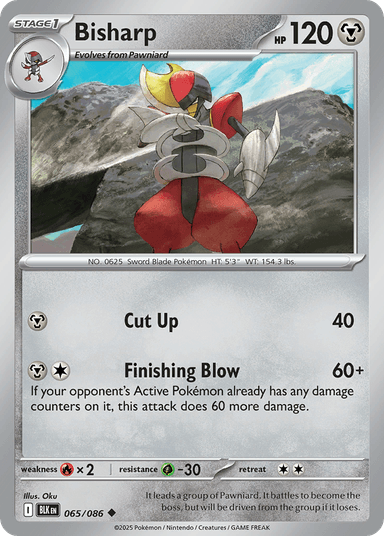 Carta Bisharp 65/86 do set Black Bolt — Pokémon TCG | Bynx
