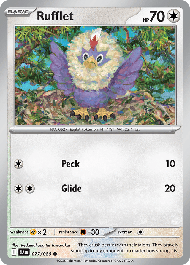 Carta Rufflet 77/86 do set Black Bolt — Pokémon TCG | Bynx