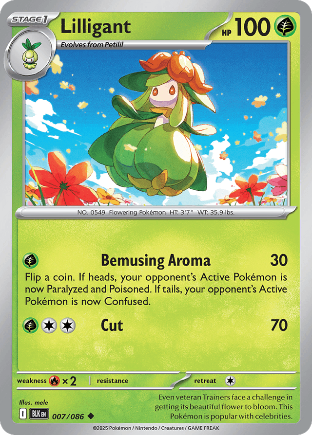 Carta Lilligant 7/86 do set Black Bolt — Pokémon TCG | Bynx