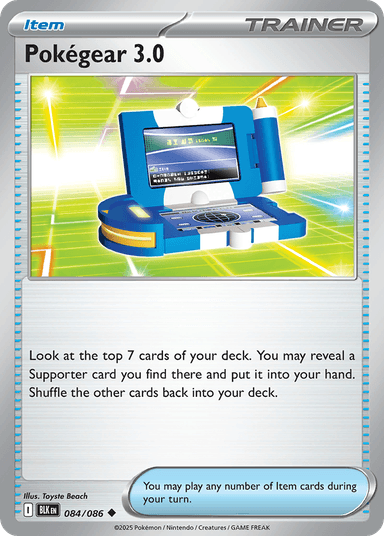 Carta Pokégear 3.0 84/86 do set Black Bolt — Pokémon TCG | Bynx